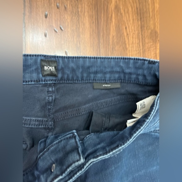 Boss Hugo Boss Jeans Size 30 X 32 Dark Wash Skinny School Preppy Logo Designer - Picture 2 of 16